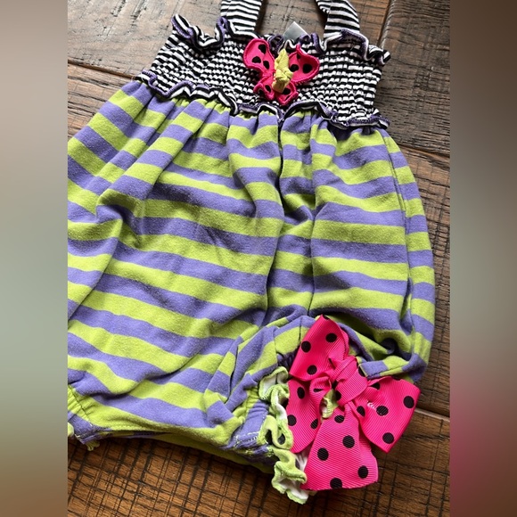 Peaches & Cream striped romper size 3 months - Picture 2 of 2